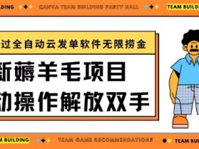 最新薅羊毛项目通过全自动云发单软件在羊毛平台无限捞金日入200+【揭秘】