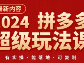 2024拼多多超级玩法课，​让你的直通车扭亏为盈，降低你的推广成本