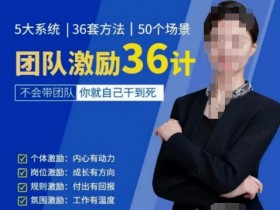 黄景：团队激励36计-Get职场竞争力，进阶管理高手
