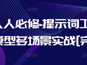 AI人人必修-提示词工程+大模型多场景实战[完结]