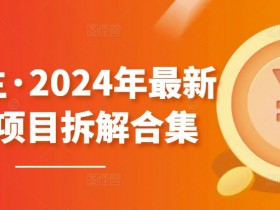 黄岛主·2024年最新副业项目拆解合集【无水印】