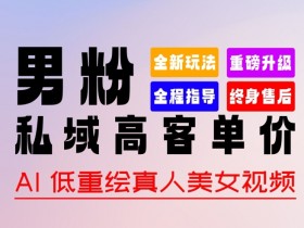 0 基础轻松上手 + 作品 100% 过原创 + 暴力涨粉 + 变现方式多种多样，2024 全新“男粉”变现玩法【揭秘】