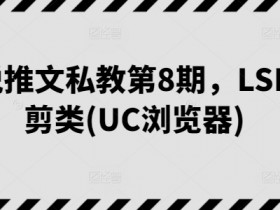 小说推文私教第8期，LSP混剪类(UC浏览器)