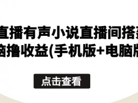 无人直播有声小说直播间搭建，无脑撸收益(手机版+电脑版)