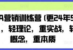 老A营销训练营(更25年10月)，轻理论，重实战，轻概念，重本质