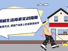 本地同城生活·商家实战指南：用一切有效方法，把客户从线上引流到店成交