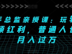 快手总监亲授课：玩转短视频红利，普通人也能月入过万
