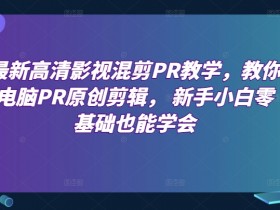 最新高清影视混剪PR教学，教你电脑PR原创剪辑， 新手小白零基础也能学会