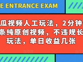 西瓜视频写字玩法，2分钟做一条纯原创视频，不违规长期玩法，单日收益几张