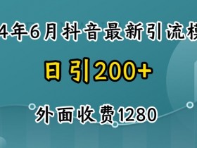 2024最新抖音暴力引流创业粉(自热模板)外面收费1280【揭秘】