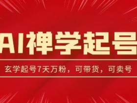 AI禅学起号玩法，中年粉收割机器，3天千粉7天万粉【揭秘】