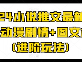 2024小说推文最新玩法，动漫剧情+图文标记(进阶玩法)