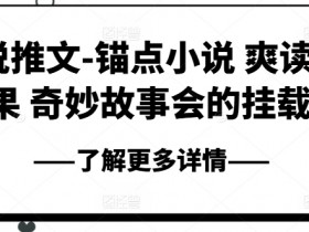 小说推文-锚点小说 爽读 快果 奇妙故事会的挂载