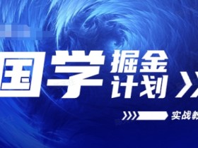 国学掘金计划2024实战教学视频教学，高复购项目长久项目