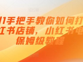 0到1手把手教你如何打爆小红书店铺，小红书电商保姆级教程