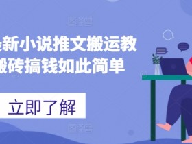 2024最新小说推文搬运教程，搬砖搞钱如此简单