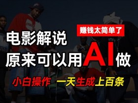 AI批量视频剪辑，一天批量生成上百条说唱影视解说视频，赚钱原来这么简单【揭秘】