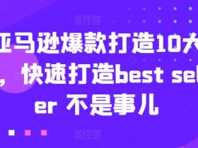 亚马逊爆款打造10大招，快速打造best seller 不是事儿
