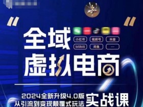 全域虚拟电商4.0 实战为主，理论为辅，5大「黄金赚钱虚拟赛道」，颠覆式的创新玩法交付
