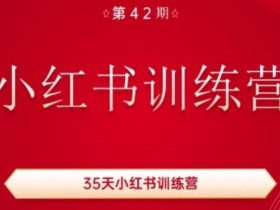 35天小红书训练营(42期)，用好小红书，做你喜欢又擅长的事，涨粉又赚钱