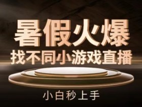 暑假火爆找不同小游戏直播间，小白秒上手【揭秘】