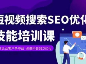 实体抖音搜索（抖音SEO）变现课，短视频搜索seo优化技能