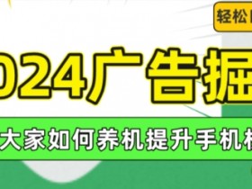 2024广告掘金，教大家如何养机提升手机权重，轻松日入100+【揭秘】