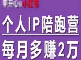 小红书个人IP陪跑营，60天拥有自动转化成交的双渠道个人IP，每月多赚2w