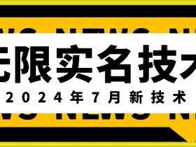 无限实名技术(2024年7月新技术)，最新技术最新口子，外面收费888-3688的技术
