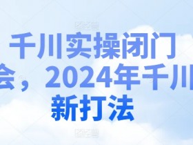 千川实操闭门会，2024年千川新打法