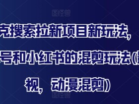夸克搜索拉新项目新玩法，百家号和小红书的混剪玩法(影视，动漫混剪)