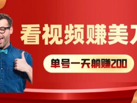 看视频赚美刀：每小时40+，多号矩阵可放大收益【揭秘】