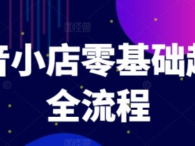 抖音小店零基础起店全流程，快速打造单品爆款技巧、商品卡引流模式与推流算法等