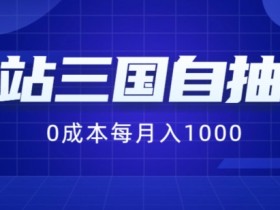 B站三国自抽号项目，0成本纯手动，每月稳赚1000【揭秘】