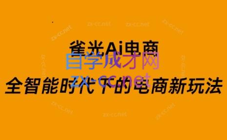 雀光Ai电商·全智能时代下的电商新玩法（更新8月）
