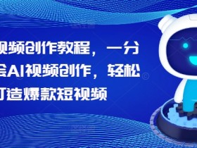 AI短视频创作教程，一分钟学会AI视频创作，轻松打造爆款短视频