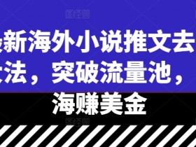 最新海外小说推文去重大法，突破流量池，出海赚美金