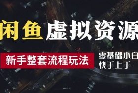 2024最新闲鱼虚拟资源玩法，养号到出单整套流程，多管道收益，每天2小时月收入过万【揭秘】
