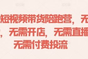 抖音短视频带货陪跑营，无需囤货、无需开店、无需直播,无需付费投流
