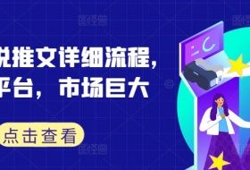 蛋花小说推文详细流程，全新平台，市场巨大