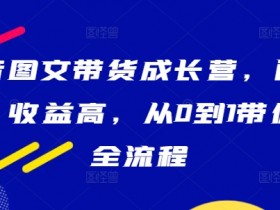 抖音图文带货成长营，门槛低、收益高，从0到1带你学全流程