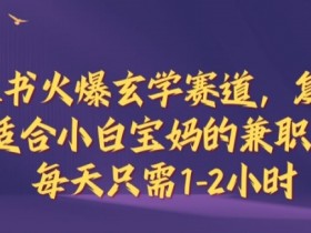 小红书火爆玄学赛道，复制粘贴，适合小白宝妈的兼职副业，每天只需1-2小时【揭秘】