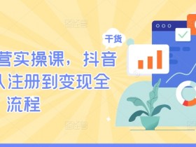 TikTok运营实操课，抖音海外版从注册到变现全流程