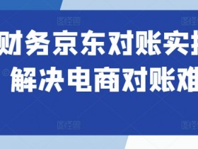 电商财务京东对账实操课程，解决电商对账难题