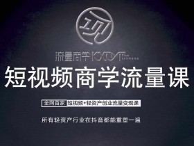 短视频商学流量课+口播拍摄剪辑，​短视频+轻资产创业流量变现课
