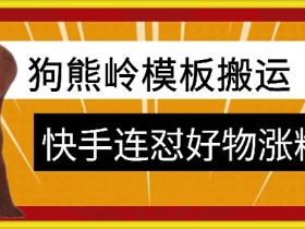 狗熊岭快手连怼技术，好物，涨粉都可以连怼