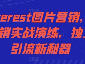 Pinterest图片营销，社交营销实战演练，独立站引流新利器