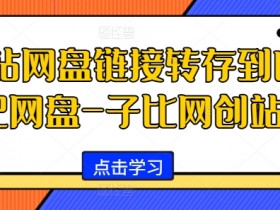 网站网盘链接转存到自己网盘-子比网创站