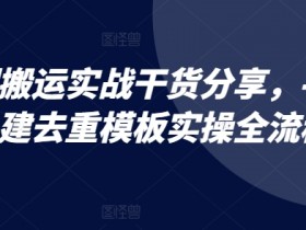 短剧搬运实战干货分享，手机自建去重模板实操全流程