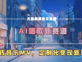 AI唱歌新赛道，玩转音乐mv，定制化变现新玩法